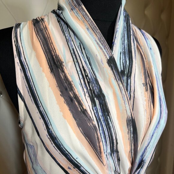 Bar III Striped Sleeveless Turtleneck Dress Size XS - Picture 1 of 5